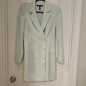 BCBGMaxAzria Light Green Double-Breasted Blazer